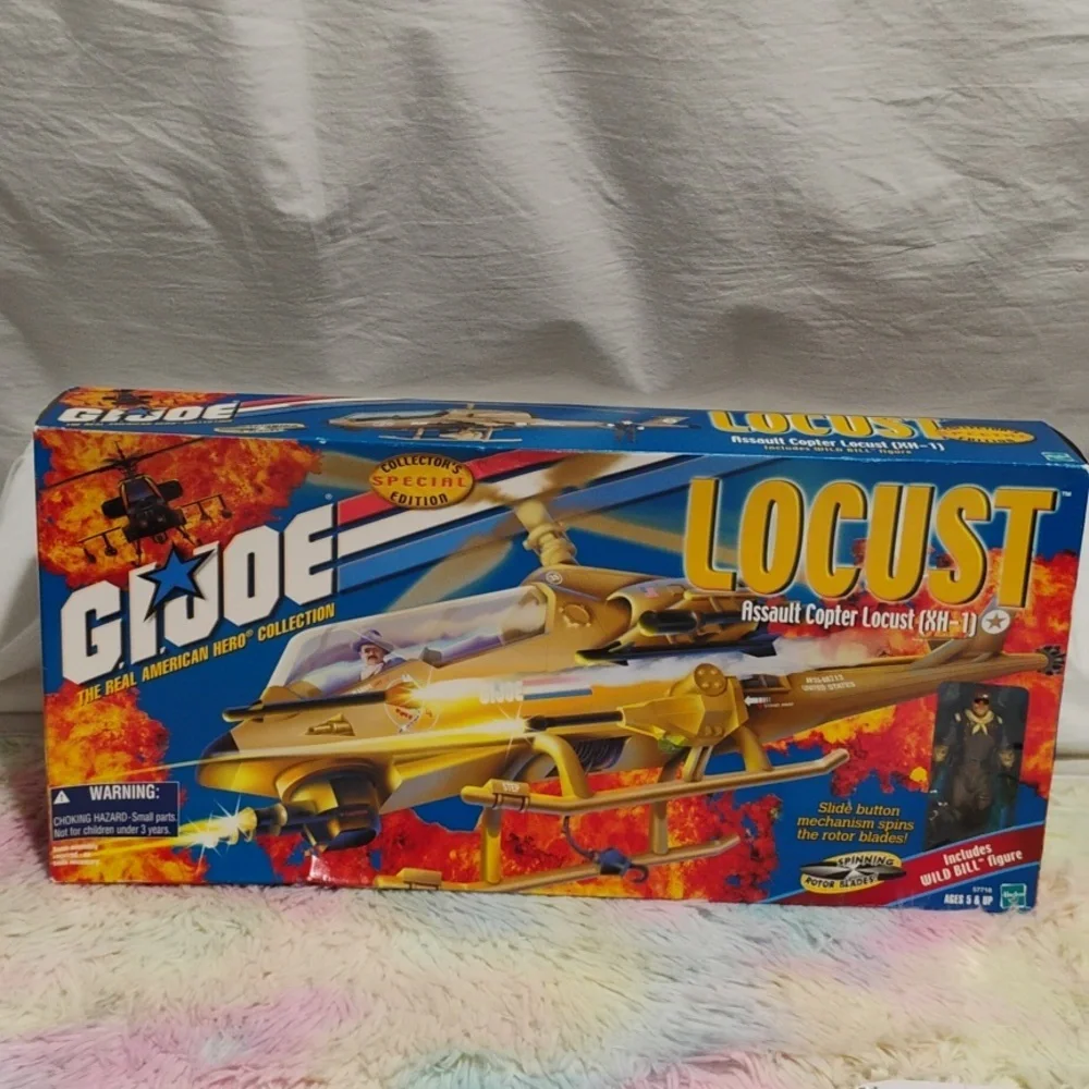 (#A1) NIB G.I. Joe Vtg 2000 Assault Copter Locust Complete/ Wild Bill Figure